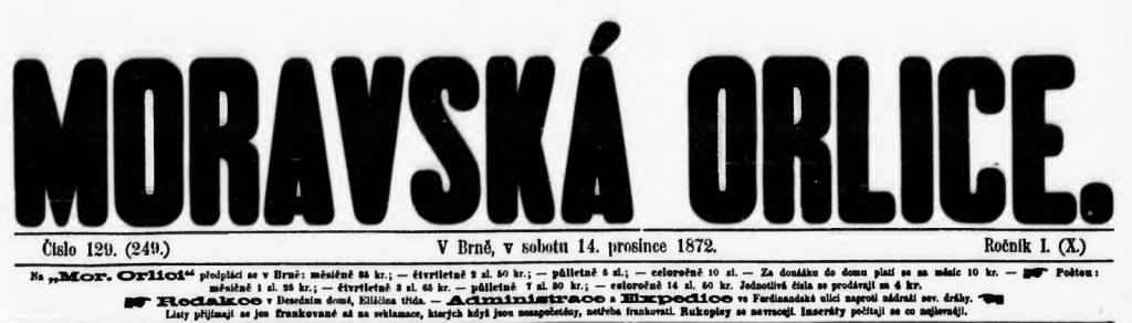 Moravská Orlice 14.12.1872