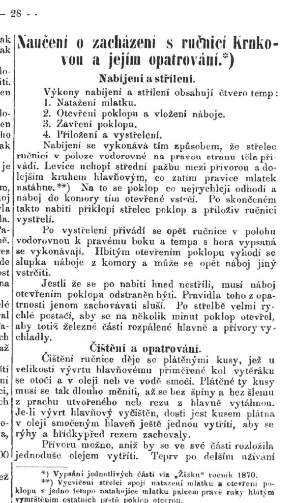 Zacházení s Krknkovou ručnicí - článek